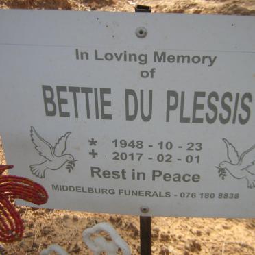 PLESSIS Bettie, du 1948-2017