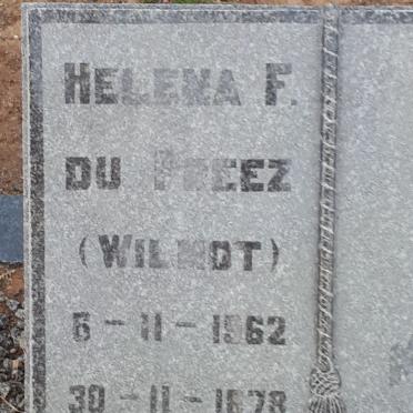 PREEZ Helena F., du nee WILMOT 1878-1962