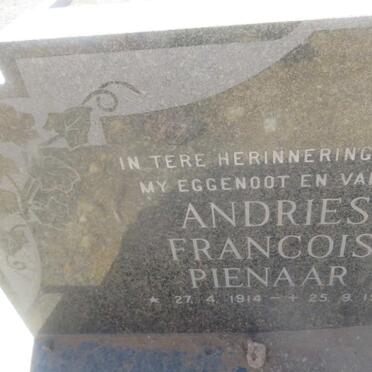 PIENAAR Andries Francois 1914-1974