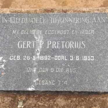 PRETORIUS Gert P. 1892-1953 &amp; Bessie 1905-1969