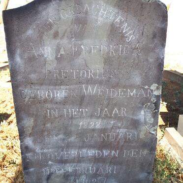 PRETORIUS Johannes Lodewikus 1823-1896 &amp; Anna Fredrica WEIDEMAN 1828-1902 :: PRETORIUS C.J. -1888