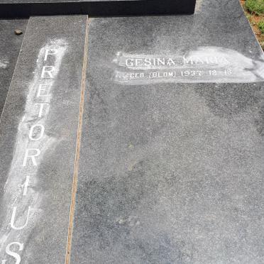 PRETORIUS Marthinus Wessel 1937-1989 &amp; Gesina Maria BLOM 1937-
