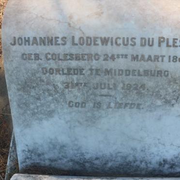 PLESSIS Johannes Lodewicus, du 1865-1924