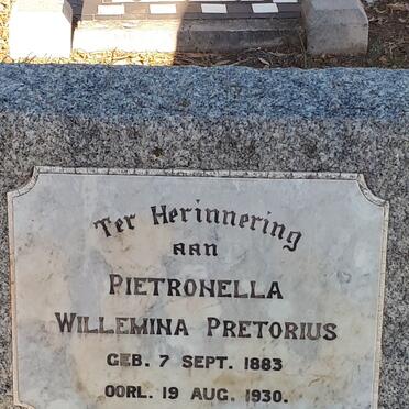 PRETORIUS Pietronella Wilhelmina 1883-1930