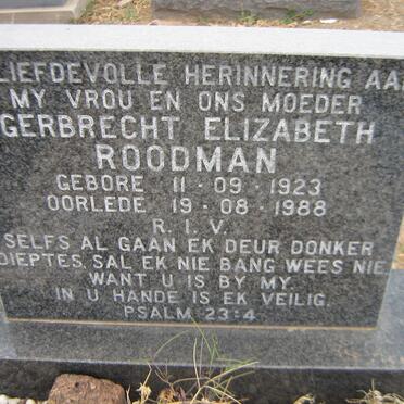 ROODMAN Gerbrecht Elizabeth 1923-1988