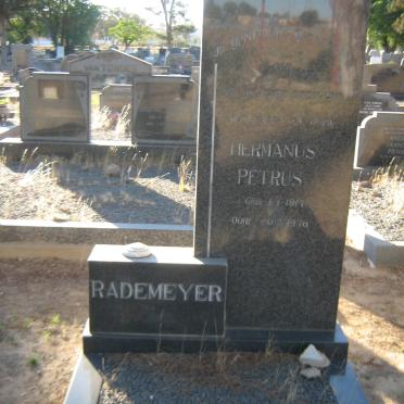 RADEMEYER Hermanus Petrus 1917-1976
