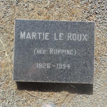 ROUX Martie, le nee RUPPING 1926-1994