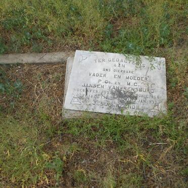 RENSBURG P.C., Jansen van 1865-1919 &amp; M.G. 1868-1932