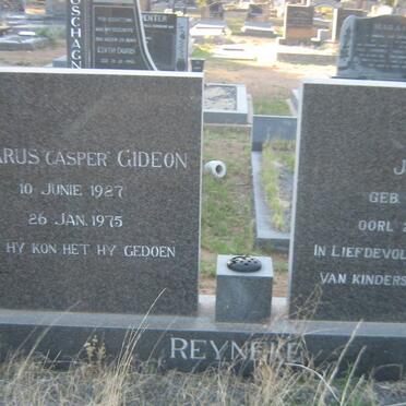 REYNEKE Casparus Gideon 1927-1975 &amp; Jackie 1929-2001