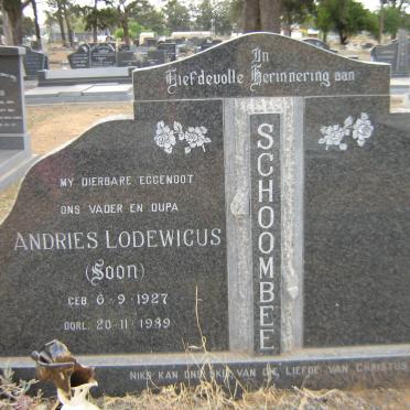 SCHOOMBEE Andries Lodewicus 1927-1989