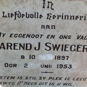 SWIEGERS Barend J. 1897-1953