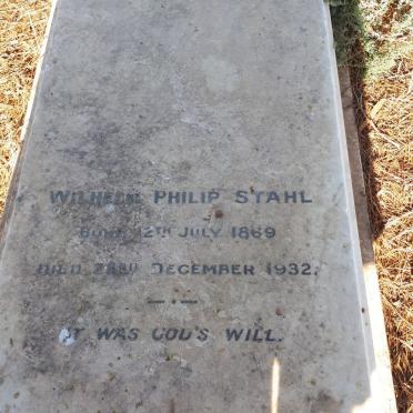 STAHL Wilhelm Philip 1869-1932