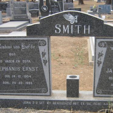 SMITH Stephanus Ernst 1904-1989 &amp; Jacoba Albertina VICTOR 1911-1989