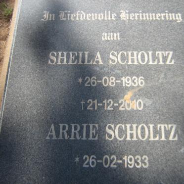 SCHOLTZ Arrie 1933- &amp; Sheila 1936-2010