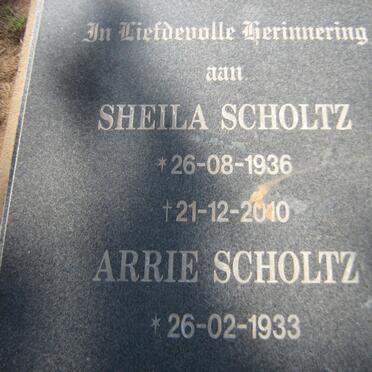 SCHOLTZ Arrie 1933- &amp; Sheila 1936-2010