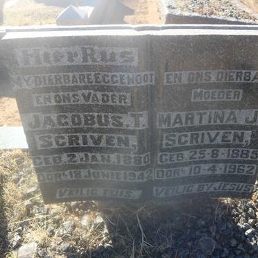 SCRIVEN Jacobus T. 1880-1942 &amp; Martina J. 1885-1962