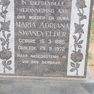 SWANEVELDER Maria Adriana 1885-1972