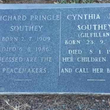 SOUTHEY Richard Pringle 1909-1986 &amp; Cynthia Jean GILFILLAN 1916-1995