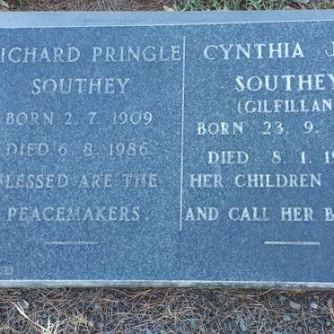 SOUTHEY Richard Pringle 1909-1986 &amp; Cynthia Jean GILFILLAN 1916-1995