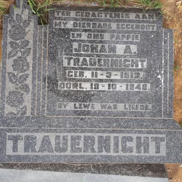 TRAUERNICHT Johan A. 1912-1948