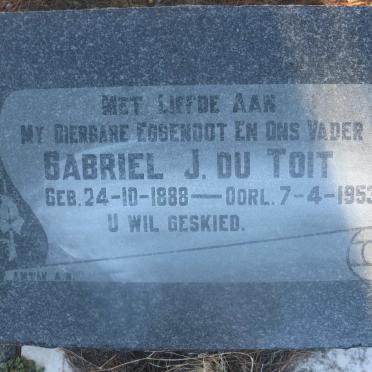 TOIT Gabriel J., du 1888-1953