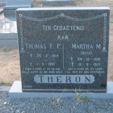 THERON Thomas F.P. 1914-1992 &amp; Martha M. 1918-1971