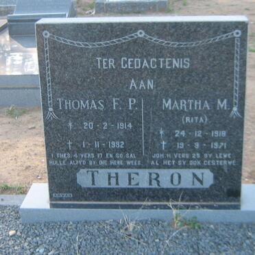 THERON Thomas F.P. 1914-1992 &amp; Martha M. 1918-1971