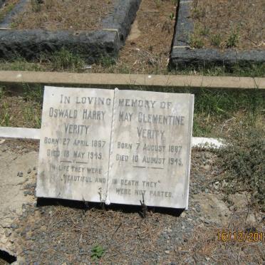 VERITY Oswald Harry 1867-1945 &amp; May Clementine 1887-1945