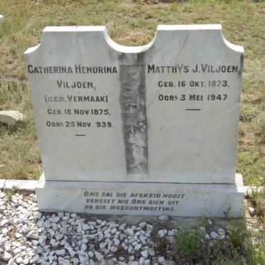VILJOEN Matthÿs J. 1873-1947 &amp; Catherina Hendrina VERMAAK 1875-1939