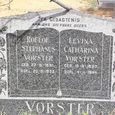 VORSTER Roelof Stephanus 1891-1955 &amp; Levina Catharina 1893-1944