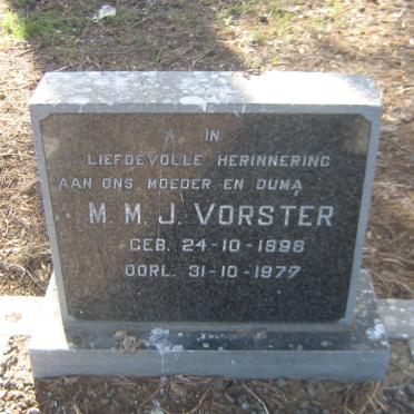 VORSTER M.M.J. 1898-1977