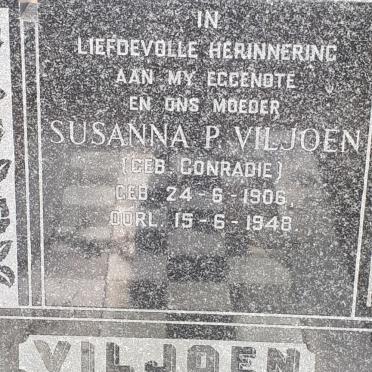 VILJOEN Susanna P. nee CONRADIE 1906-1948