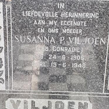 VILJOEN Susanna P. nee CONRADIE 1906-1948