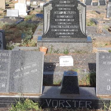 VORSTER Andrew 1911-1958 &amp; Dora 1907-1986