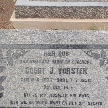 VORSTER Coert J. 1877-1950
