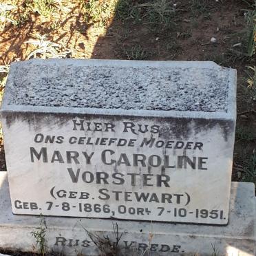 VORSTER Mary Caroline nee STEWART 1866-1951