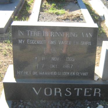 VORSTER Izak S. 1909-1967