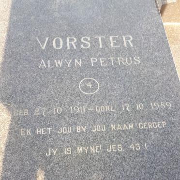 VORSTER Alwyn Petrus 1911-1989