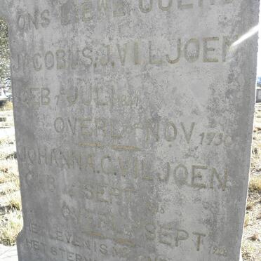 VILJOEN Jacobus J. 1847-1930 &amp; Johanna C. 1848-1928