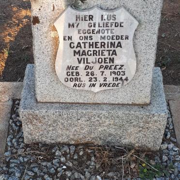VILJOEN Catharina Magrieta nee DU PREEZ 1903-1944