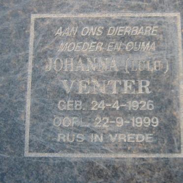 VENTER Johanna 1926-1999