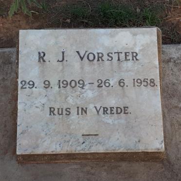 VORSTER R.J. 1909-1958