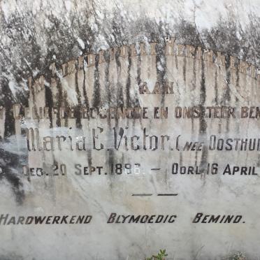 VICTOR Maria E. nee OOSTHUIZEN 1886-1946