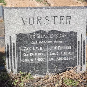 VORSTER Izak David 1881-1957 &amp; J.W. 1885-1960