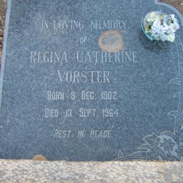 VORSTER Regina Catherine 1902-1964