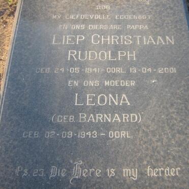 VENTER Liep Christiaan Rudolph 1941-2001 &amp; Leona BARNARD 1943-