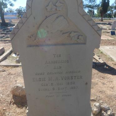 VORSTER Elsie M.A. nee DU TOIT 1852-1927