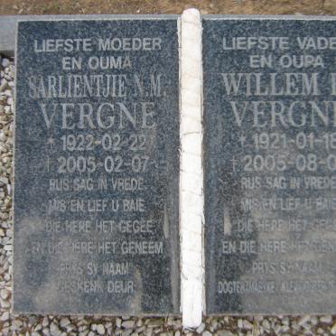 VERGNE Willem H. 1921-2005 &amp; Sarlientjie N.M. 1922-2005