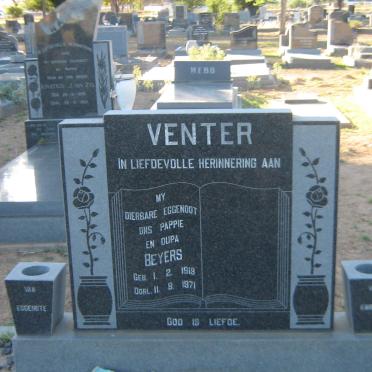 VENTER Beyers 1919-1971