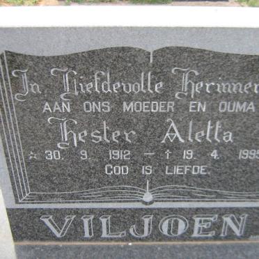 VILJOEN Hester Aletta 1912-1995